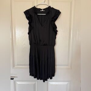 Steve Madden Black Ruffle Mini Dress